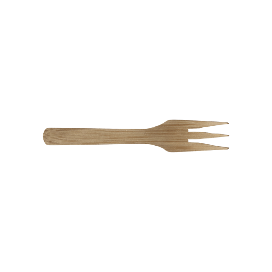 Mini fourchette 3 dents bambou 90 mm
