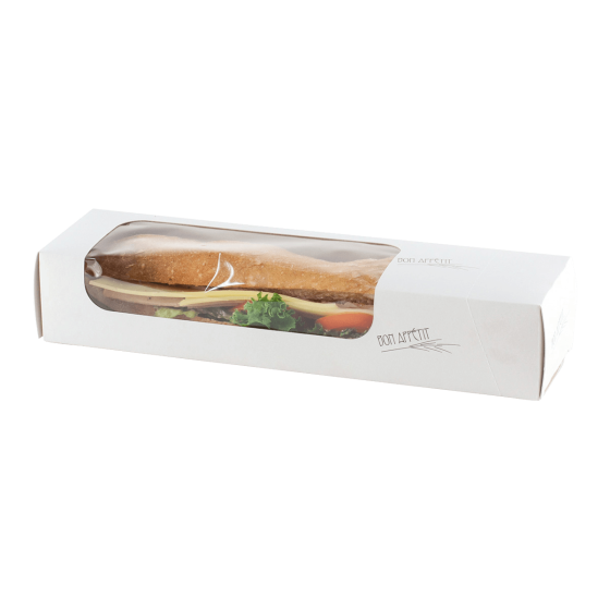 Boite sandwich Premium à fenêtre 290x75x55 mm