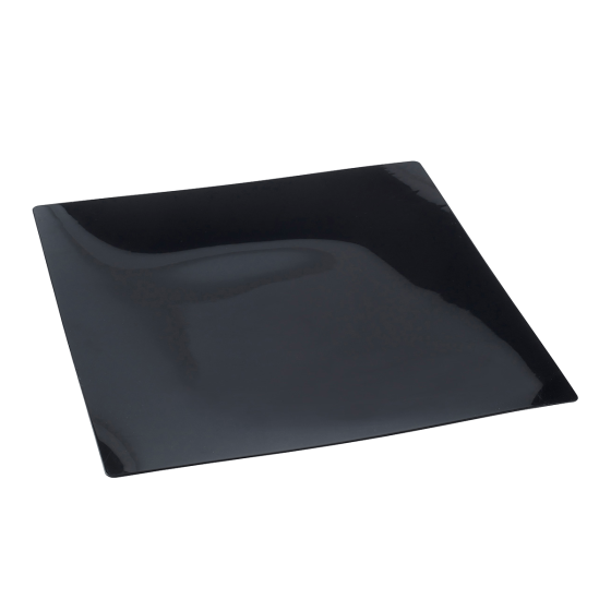 Plateau Fluid' carré PS noir 250x250 mm