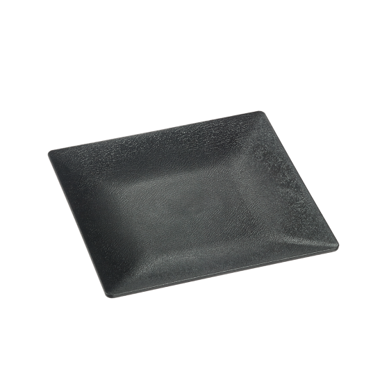 Assiette Fluid' PP noir 160x160 mm