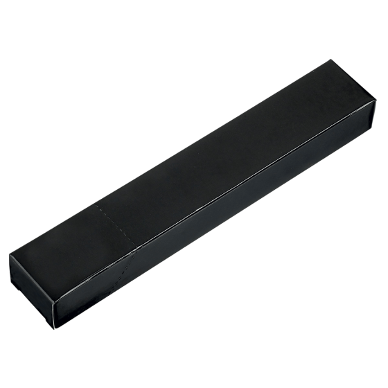 Etui couvert carton noir verni 206x66 mm