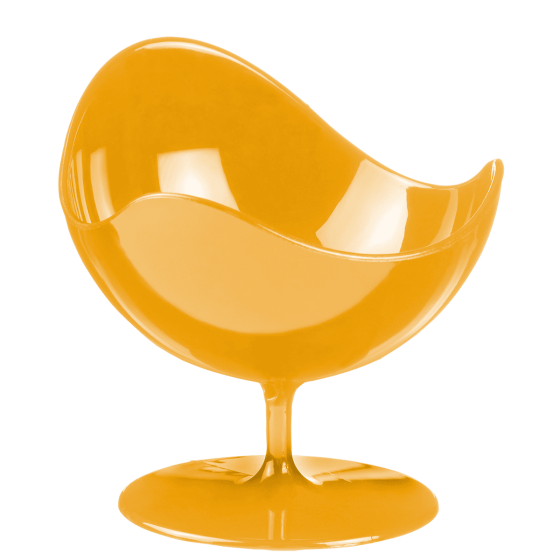 Verrine Ball Chair orange PS 50 ml - 5 paquets de 2