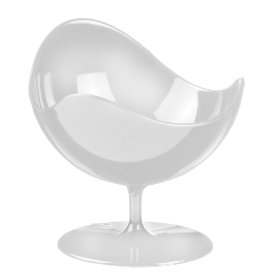 Verrine Ball Chair blanche PS 50 ml - 5 paquets de 2