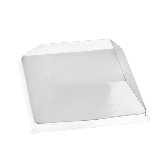 Couvercle PET pour assiette Fluid' 130x120 mm