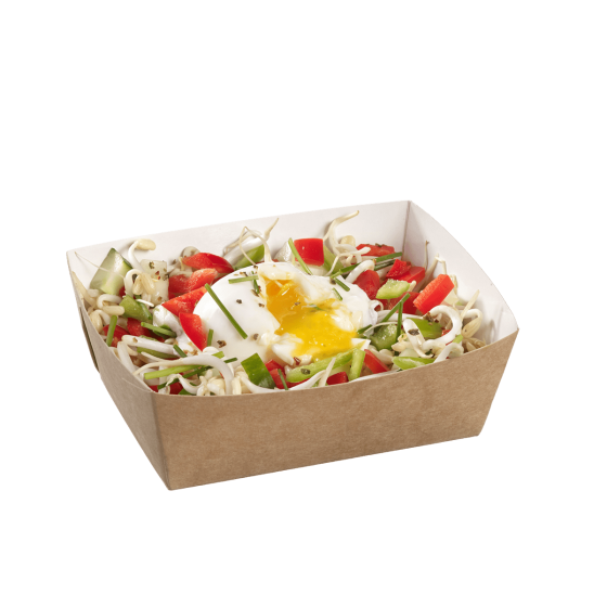 Barquette salade City carton avec lamination 500 ml