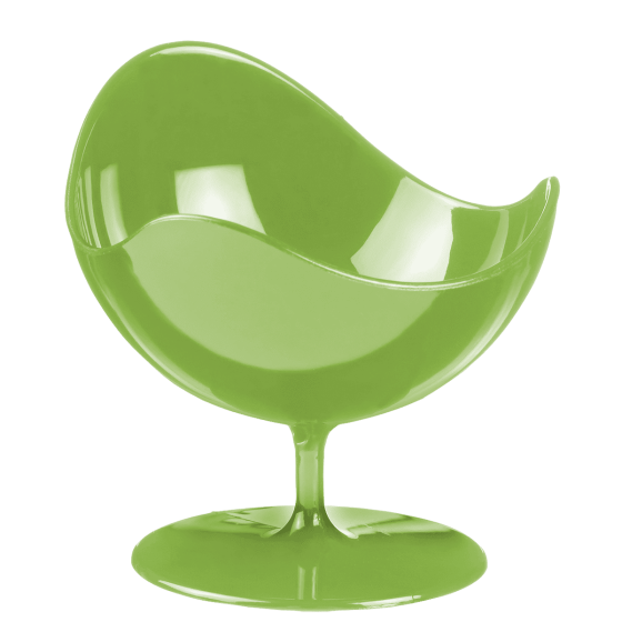 Verrine Ball Chair verte PS 50 ml - 5 paquets de 2