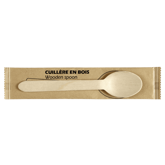 Cucchiaio in legno da 158 mm confezionato