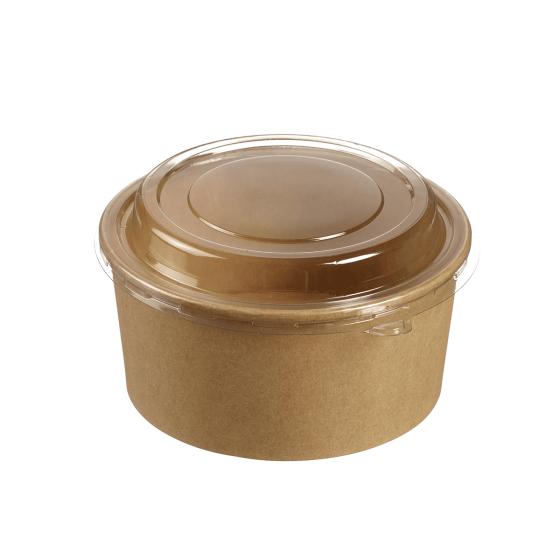 Insalatiera tonda Ecokraft2 con coperchio da 850 ml