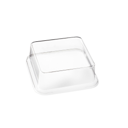 Couvercle RPET pour assiette Kanopée 100x100 mm