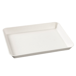Assiette Kanopée pulpe de canne 200x150 mm