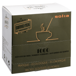 Agitateur bois en boîte distributrice 110 mm
