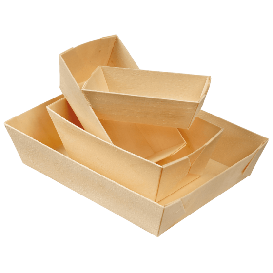 Vaschetta rettangolare con carta da forno da 95 ml