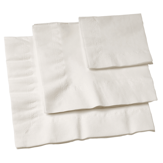 Tovagliolo bianco Eco 2 veli da 300 x 300 mm