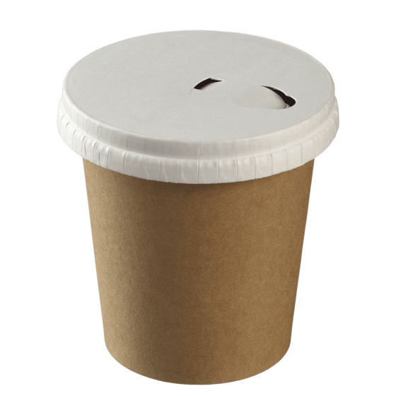 Coperchio in polpa di canna per bicchieri 200 ml
