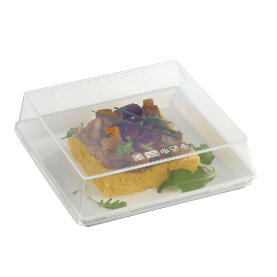 Assiette Quartz PP blanc 160x160 mm