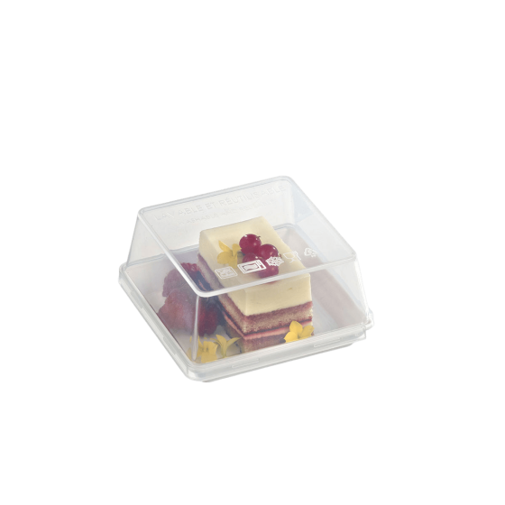 Couvercle PP pour assiette Quartz PP 90x90 mm