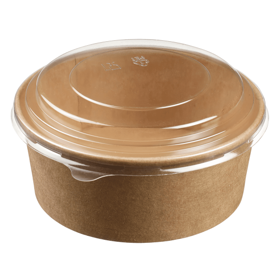 Saladier rond Ecokraft avec couvercle 750 ml