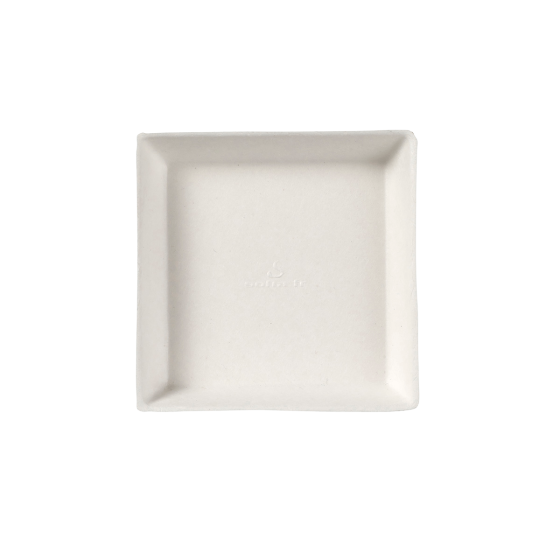 Piatto Quartz in polpa di canna laminata da 90 x 90 mm
