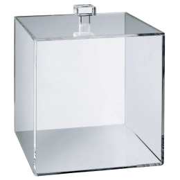 Cubo in PMMA da 250 x 250 mm con coperchio