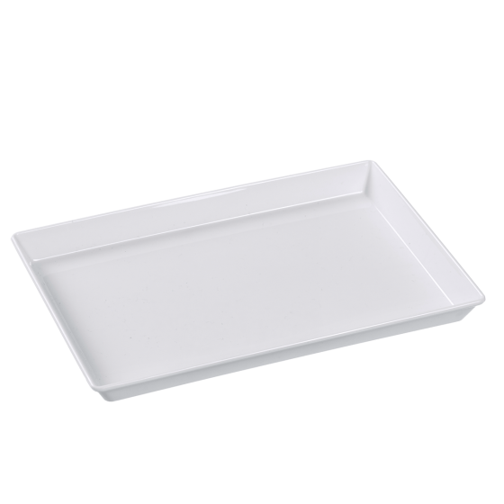 Piatto Quartz in PP bianco 185x130 mm