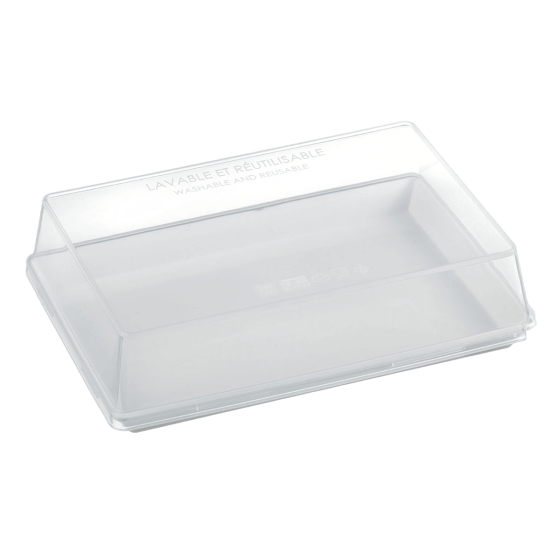 Piatto Quartz in PP bianco 185x130 mm