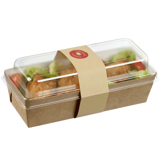 Cesto per insalata + coperchio e fascetta di chiusura 650ml