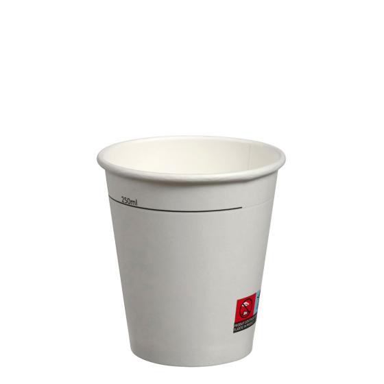 Bicchiere bianco 350 ml graduato da 250 ml