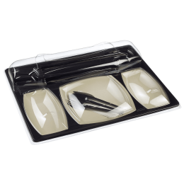 Kit vassoio pasti Gala completo da 440 x 340 x 60 mm