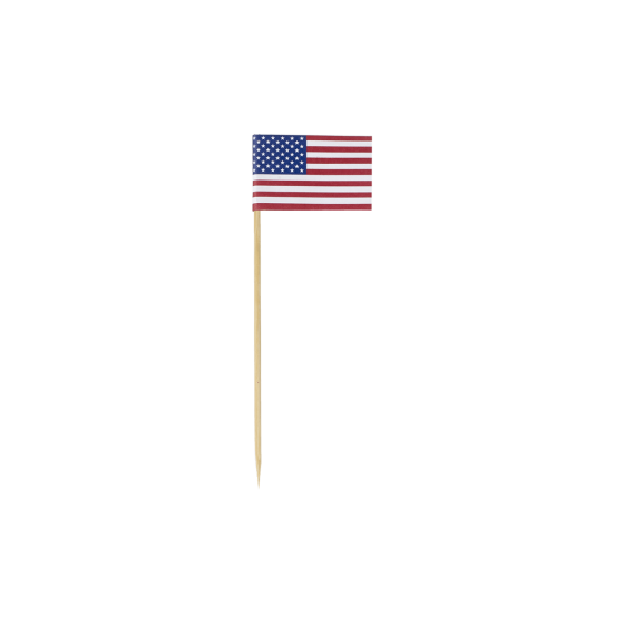 Stecchino bandiera americana da 80 mm