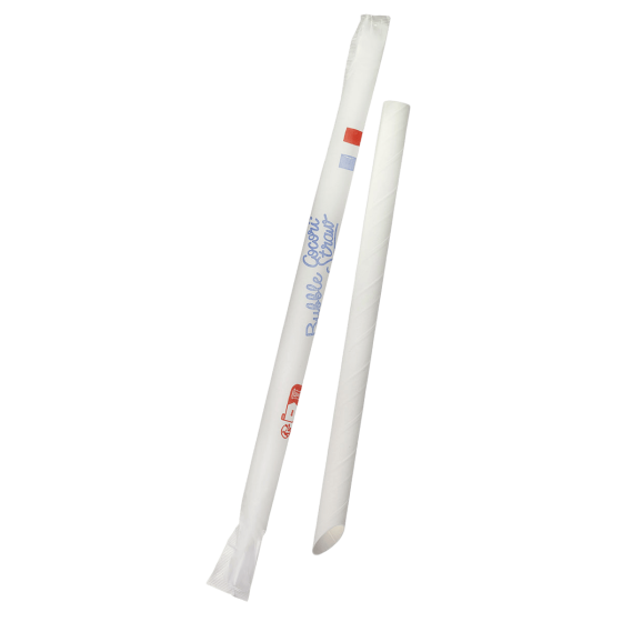 Cannuccia di carta rigida Bubble Cocorico'Straw 205mm Ø13mm