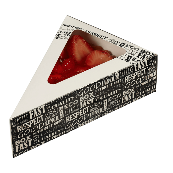 Scatola per fette di torta District da 155 x 110 x 45 mm