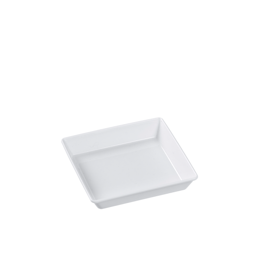 Piatto Quartz in PP bianco 90x90 mm