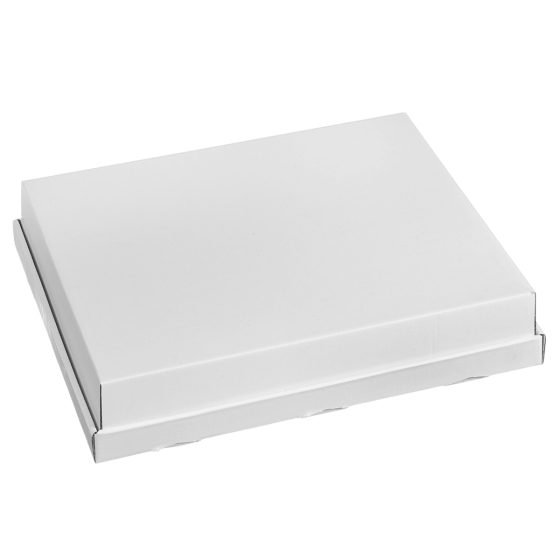 Coperchio per vassoio Ecokraft bianco brillante 367x297x30mm