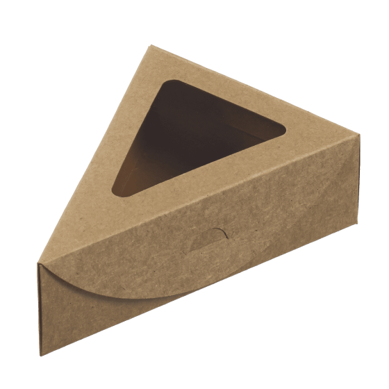 Scatola triangolare per snack Ecokraft da 155 x 110 x 45 mm Scatola triangolare per snack Ecokraft da 155 x 110 x 45 mm