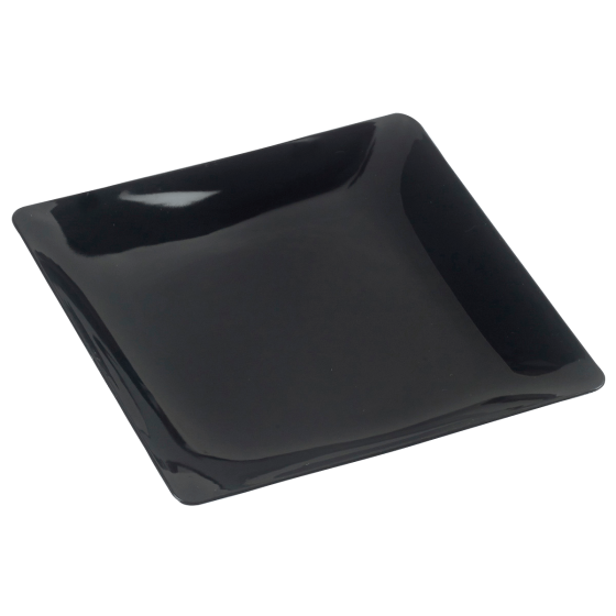 Piatto Fluid' quadrato nero da 200 x 200 mm Piatto Fluid' quadrato nero da 200 x 200 mm