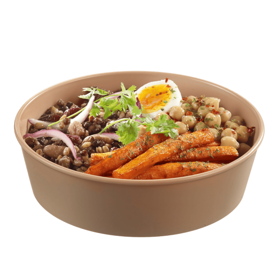 Saladier LOOP avec couvercle PP beige foncé 1000 ml Saladier LOOP avec couvercle PP beige foncé 1000 ml