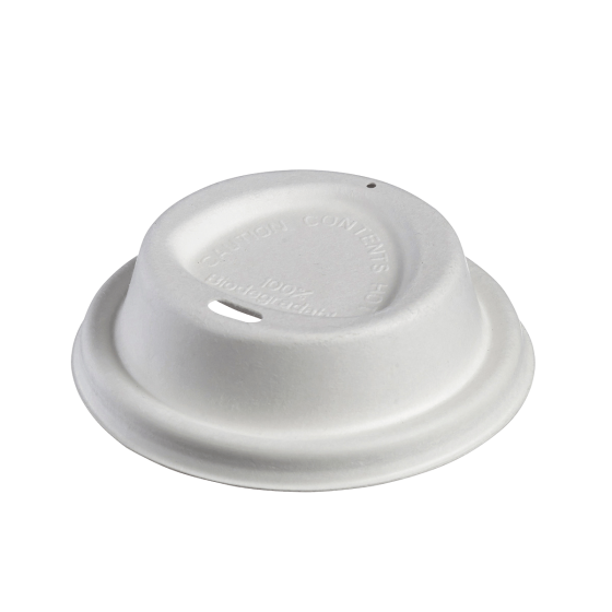 Coperchio per bicchiere in polpa di canna 280 ml Coperchio per bicchiere in polpa di canna 280 ml