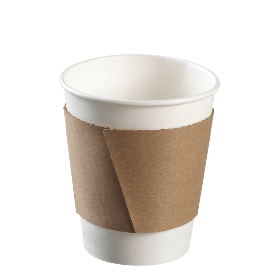 Bicchiere 100% in cartone bianco da 290 ml Bicchiere 100% in cartone bianco da 290 ml