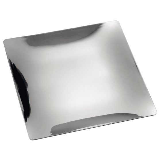Piatto Fluid' argentato PS 250x250 mm - 24 pacchi da 2 Piatto Fluid' argentato PS 250x250 mm - 24 pacchi da 2