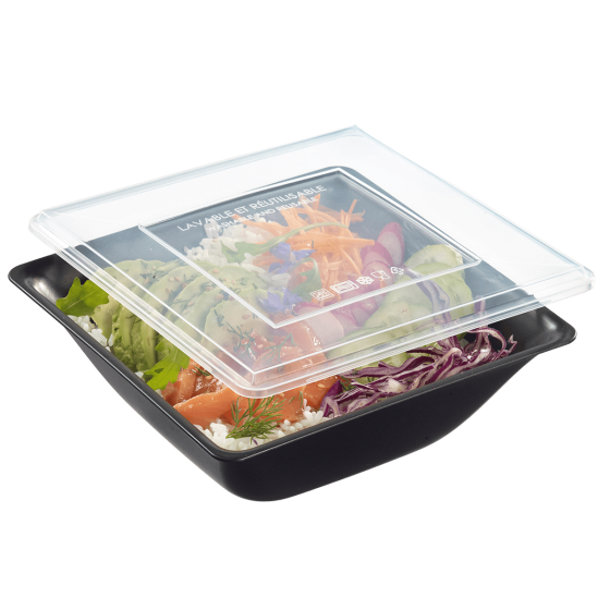 Saladier Fluid' PP noir 1260 ml Saladier Fluid' PP noir 1260 ml