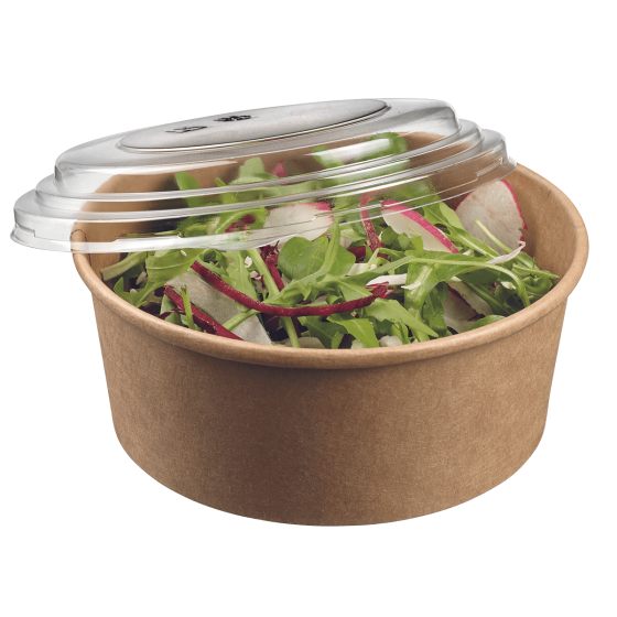 Saladier rond Ecokraft avec couvercle 750 ml Saladier rond Ecokraft avec couvercle 750 ml