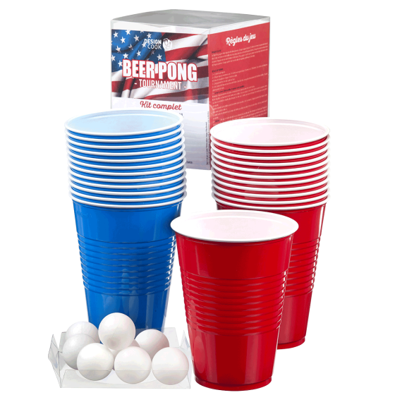 Kit Beer Pong -24 bicchieri e 8 mini palline- 24 pacchi da 1 Kit Beer Pong -24 bicchieri e 8 mini palline- 24 pacchi da 1