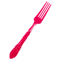 Mini forchetta Baroque fucsia PS - 12 pacchi da 25