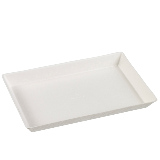 Assiette Quartz pulpe de canne 160x100 mm Assiette Quartz pulpe de canne 160x100 mm