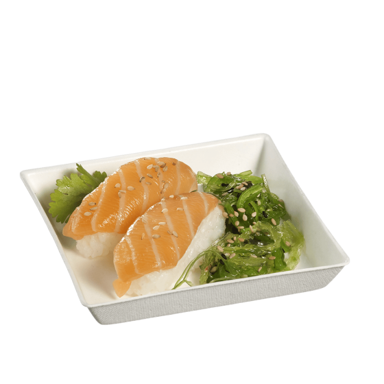 Piatto Quartz in polpa di canna laminato da 110 x 110 mm Piatto Quartz in polpa di canna laminato da 110 x 110 mm