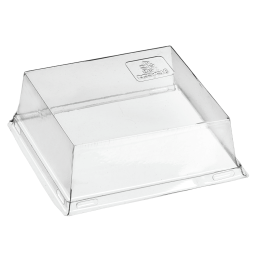 Coperchio RPET per piatto Quartz in polpa di canna 110x110mm