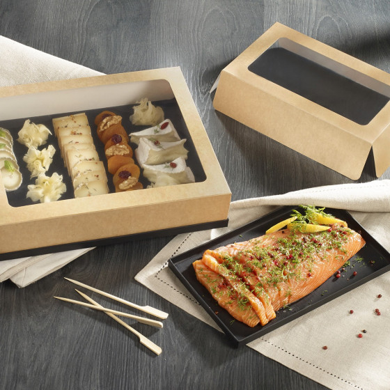 Vassoio Fenix nero opaco 265x159 mm (1/4 GN)