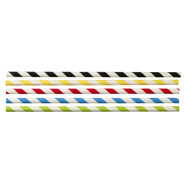 Cannuccia di carta rigida multicolor da 200 mm