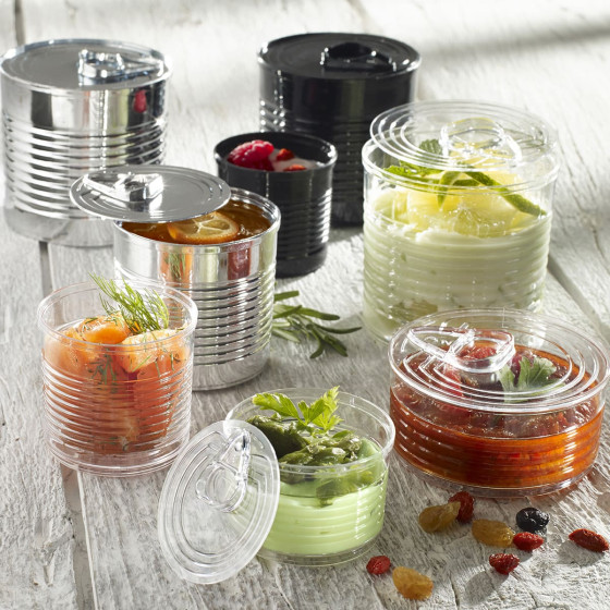 Verrine Conserve PP noir 220 ml