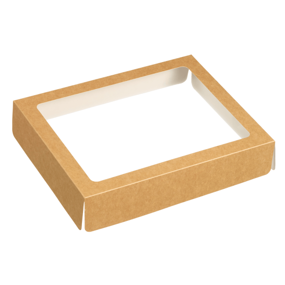 Couvercle kraft avec fenêtre pour plateau Fenix 1/2 GN